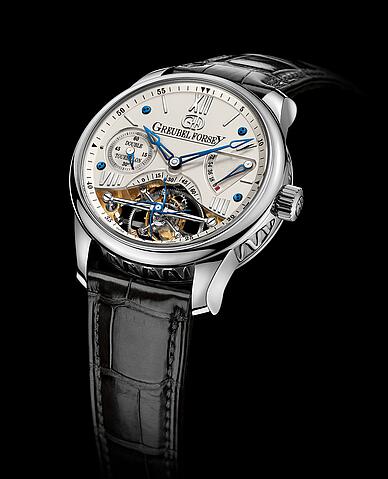 Greubel Forsey Double Tourbillon 30 White gold Silver Replica Watch